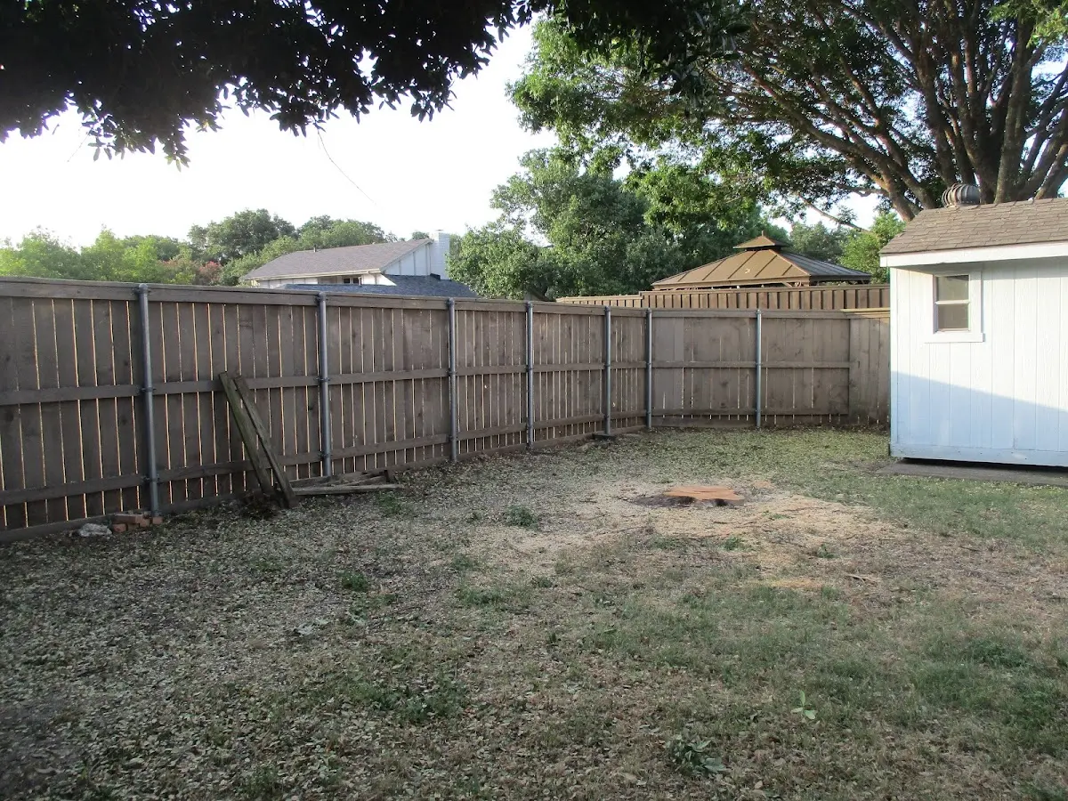 Cleared yard after professional tree removal in Crosbyton